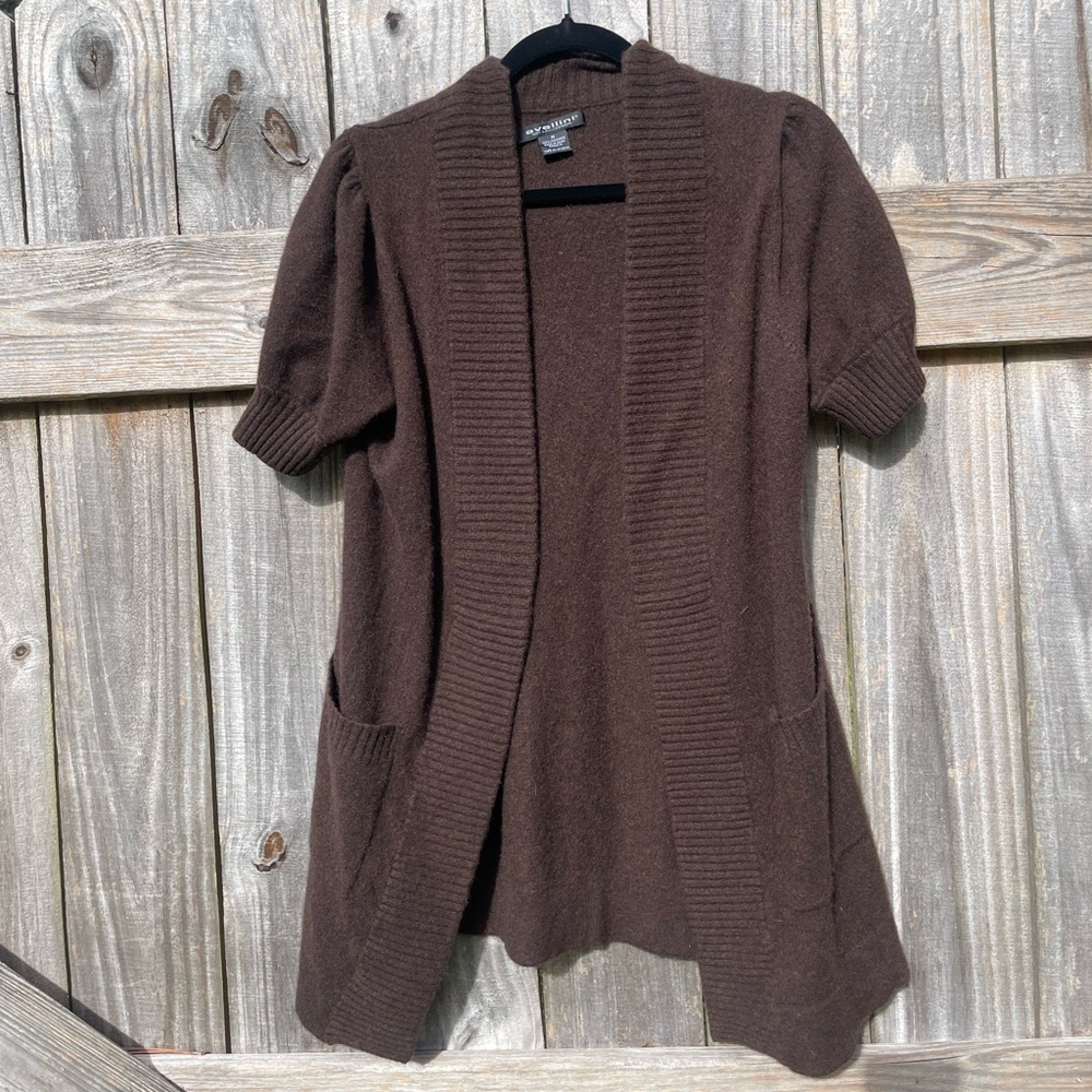 Avellini Brown Cashmere Women's Cardigan Sweater Size M